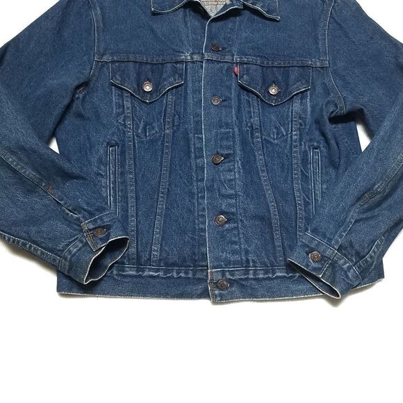 VINTAGE Levi's 506 Mid Wash Denim Trucker Jacket L - Picture 6 of 13